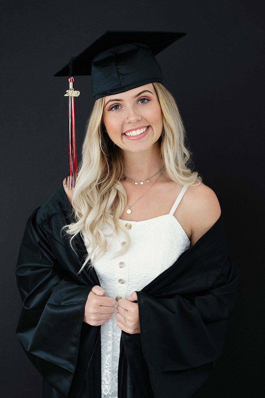 Professional-Portrait-Photography: Senior-Photos-Graduation-Session in Top-Studio, High School, Lakeland, Central Florida